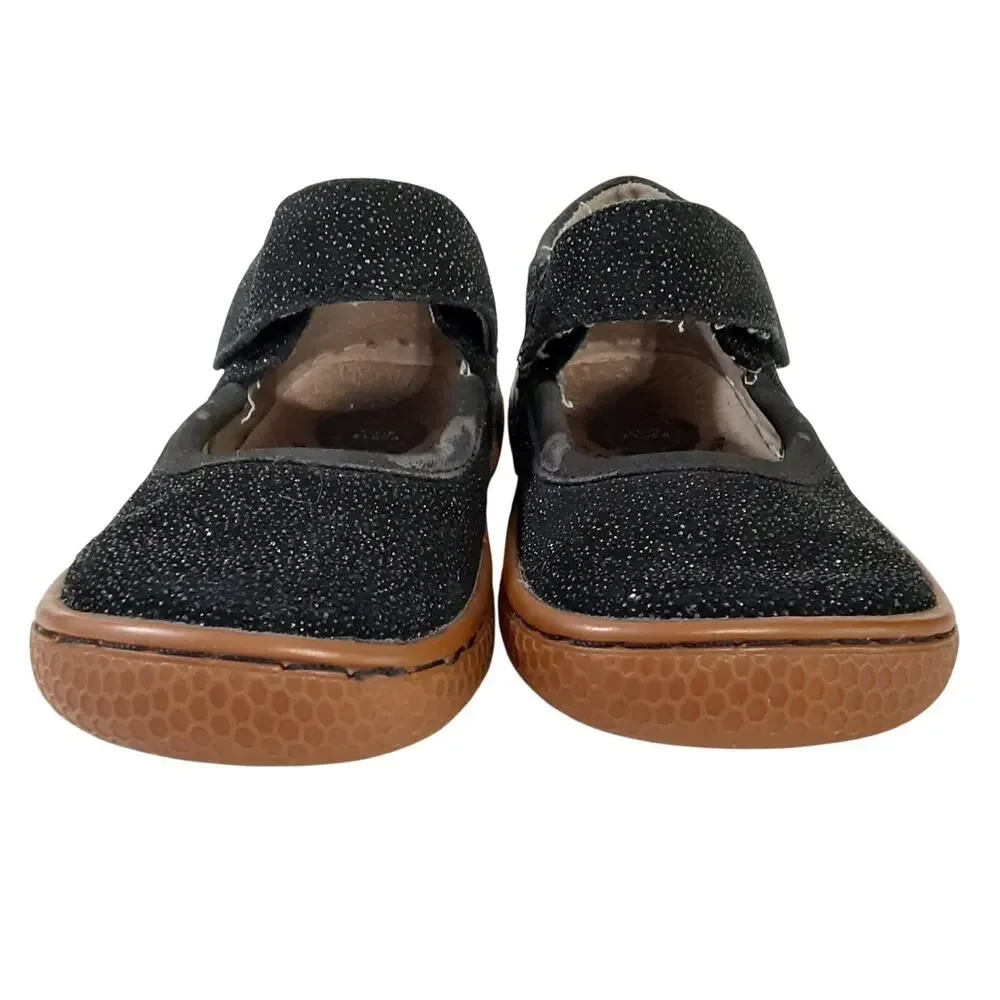 Livie & Luca Girls Gemma Mary Janes Black Glitter Ballet Flats Kids 5 Dress Shoe